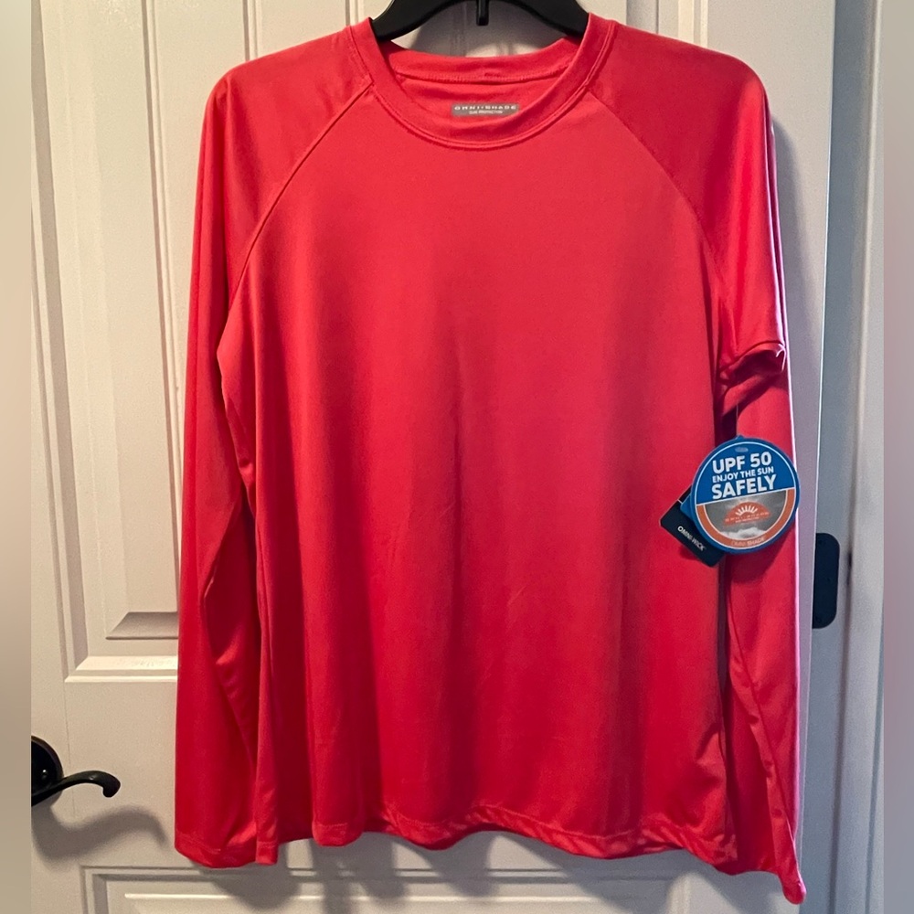 NWT Women’s Columbia PFG Omni-shade Omni-wick UPF 50 Long Sleeve Shirt Med Pink